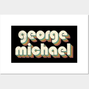 Retro Vintage Rainbow George Letters Distressed Style Posters and Art